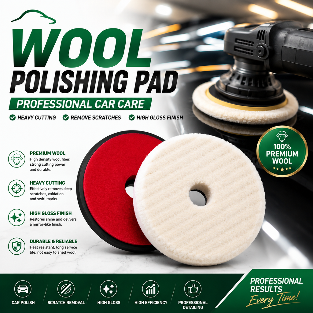 GCW Wool Polishing Pad 5 Inch Car Buffing Pad Wool Pad For Polisher Machine
